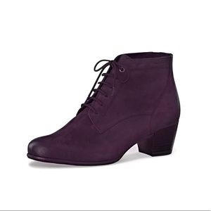 Tamaris Lace-Up Bootie 7 38 purple